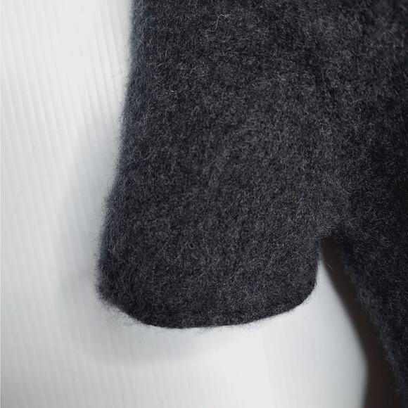 Theory Tolleree Cashmere Sweater Short Sleeve T-shirt XL Dark Charcoal Career - Picture 5 of 10